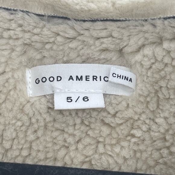 Good American Air Force Faux Shearling Jacket Black Women's Size XXL/ 5 NWT - Picture 8 of 10